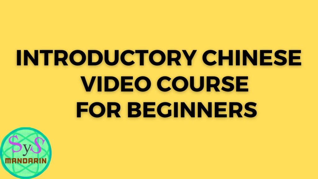 Introductory Chinese Video Course for Beginners